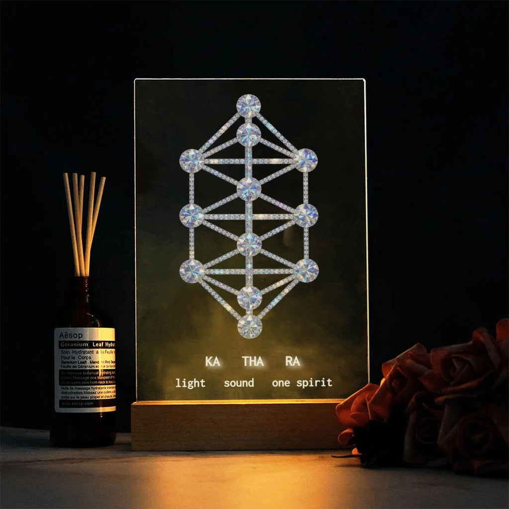 Kathara Grid Acrylic Desk Plaque Night Light