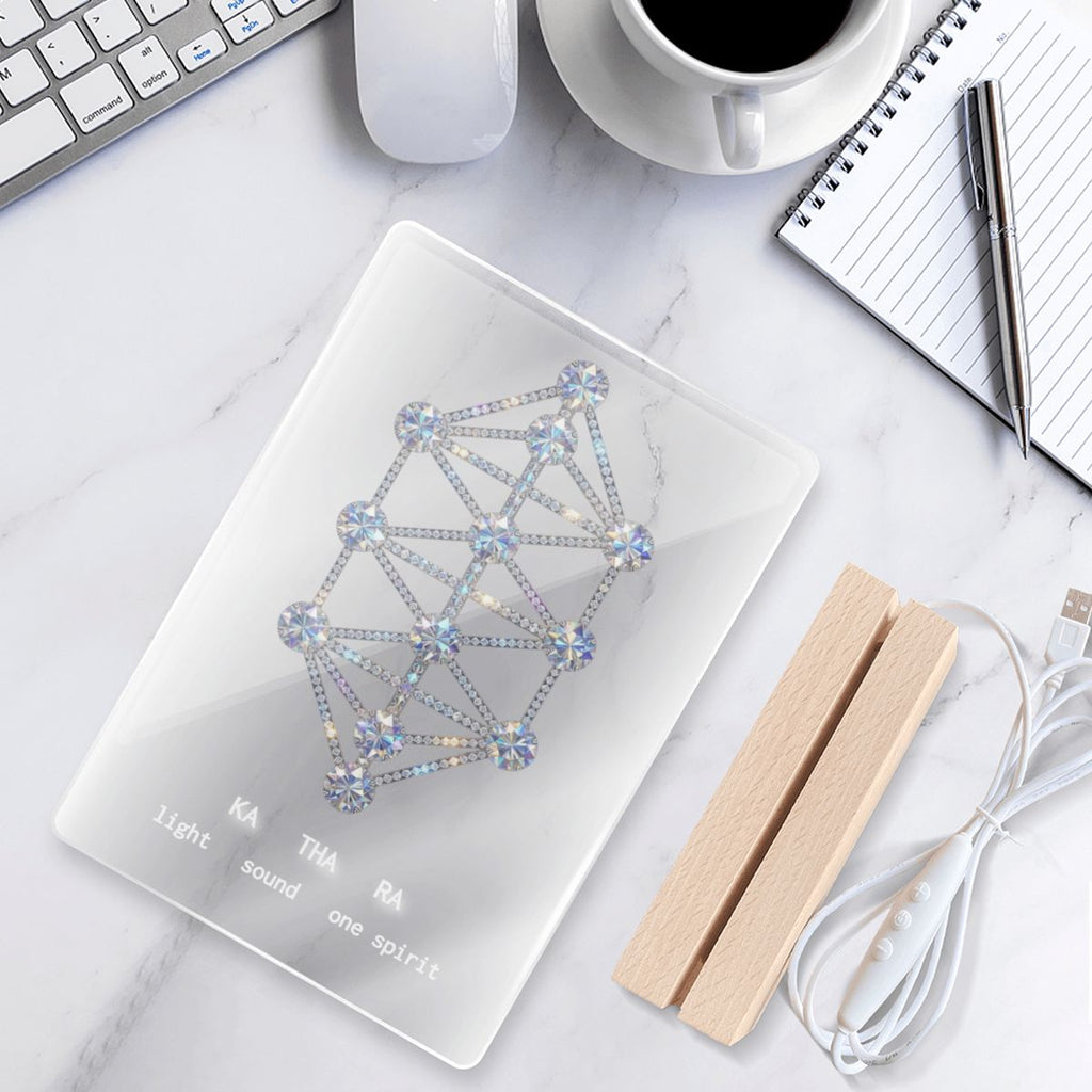 Kathara Grid Acrylic Desk Plaque Night Light