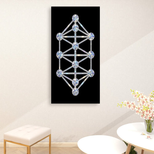 Crystalline Kathara Grid Canvas Print Wall Art (1:2) - 12D Sacred Geometry