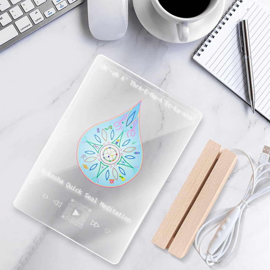 Eckasha Quick Seal Optical-Pineal Induction Light  | LED Acrylic Desk Plaque.