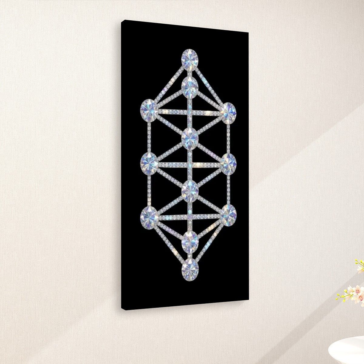 Crystalline Kathara Grid Canvas Print Wall Art (1:2) - 12D Sacred Geometry