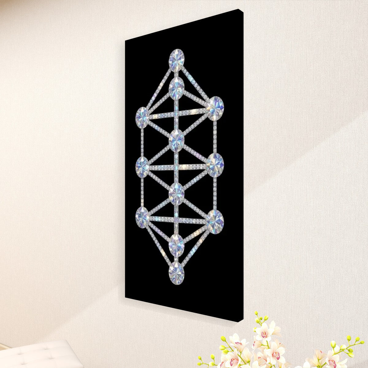 Crystalline Kathara Grid Canvas Print Wall Art (1:2) - 12D Sacred Geometry