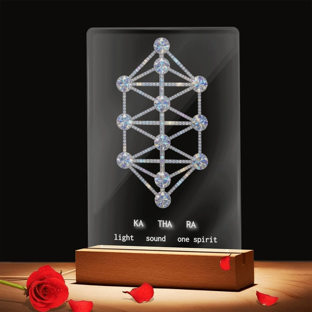 Kathara Grid Acrylic Desk Plaque Night Light
