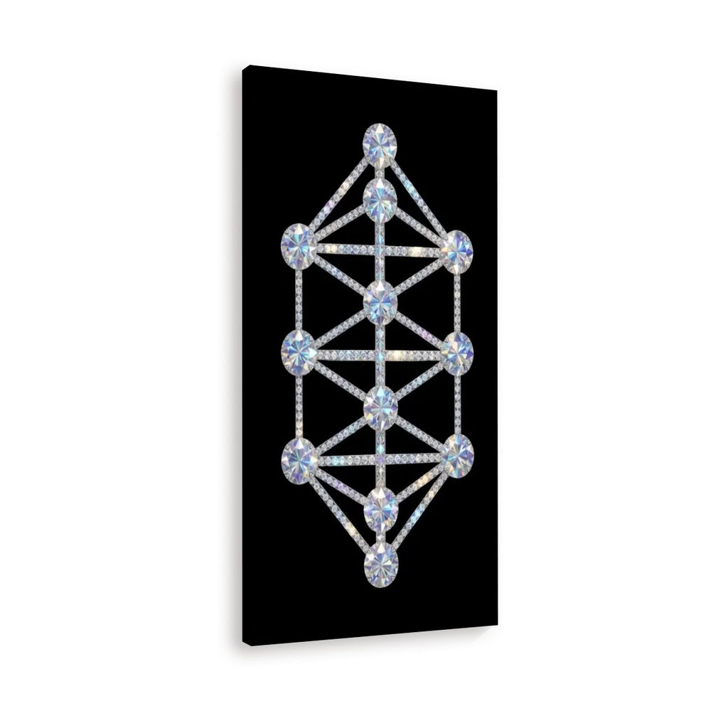 Crystalline Kathara Grid Canvas Print Wall Art (1:2) - 12D Sacred Geometry