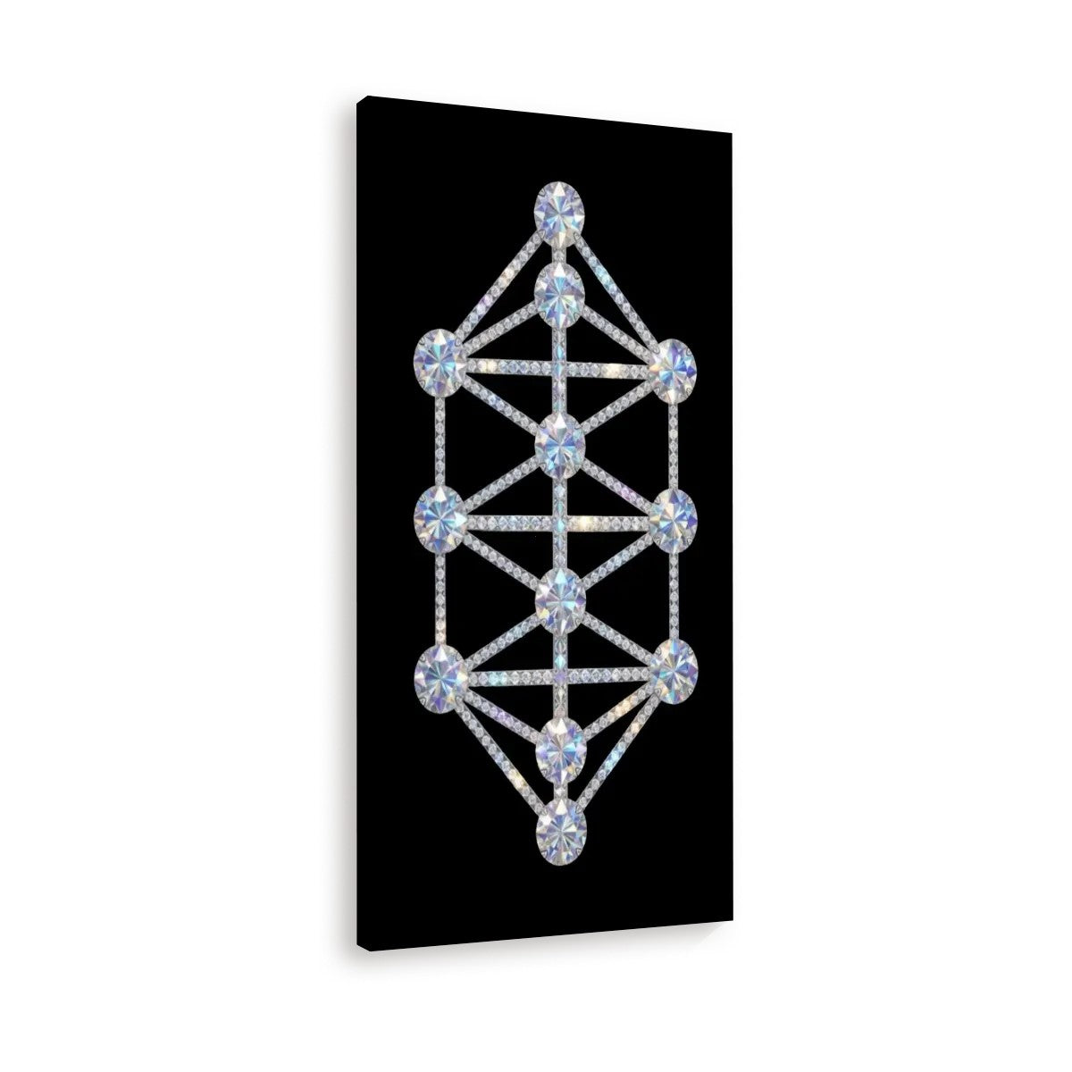 Crystalline Kathara Grid Canvas Print Wall Art (1:2) - 12D Sacred Geometry