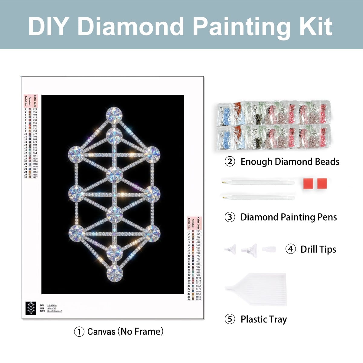 The Crystalline Kathara Grid: Diamond Painting Kit