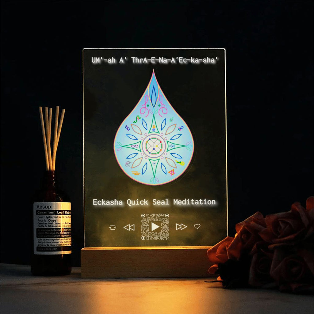 Eckasha Quick Seal Optical-Pineal Induction Light  | LED Acrylic Desk Plaque.