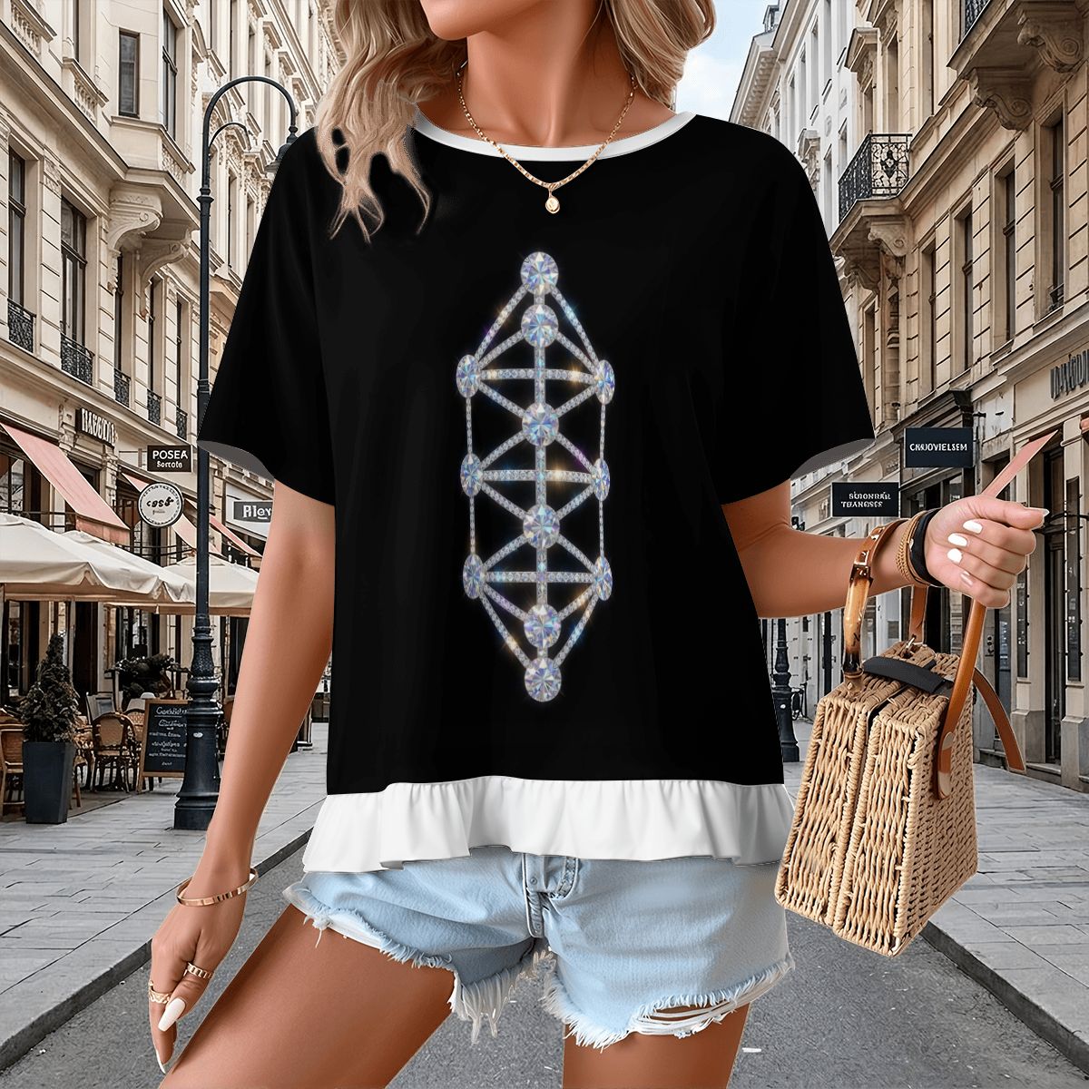 Wear Your Divine Blueprint: Diamond Women's Kathara Tee