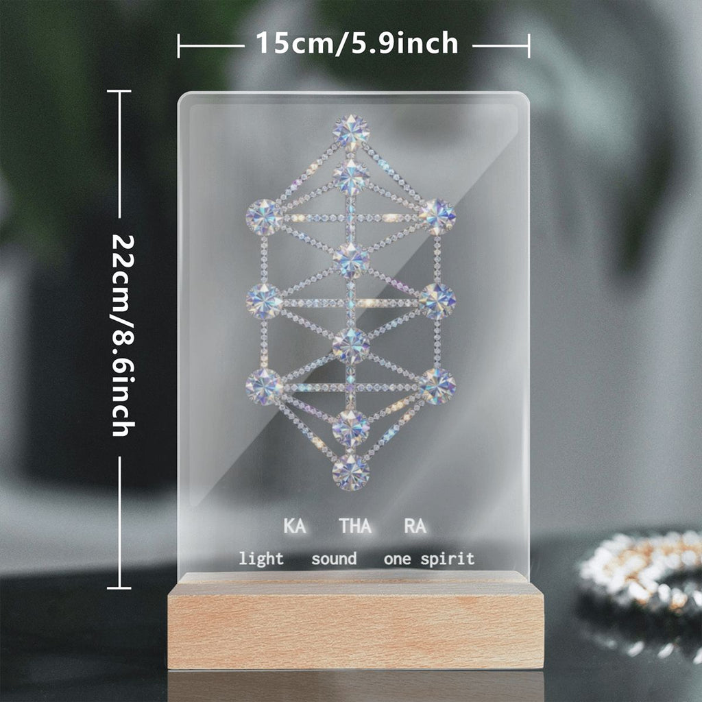 Kathara Grid Acrylic Desk Plaque Night Light