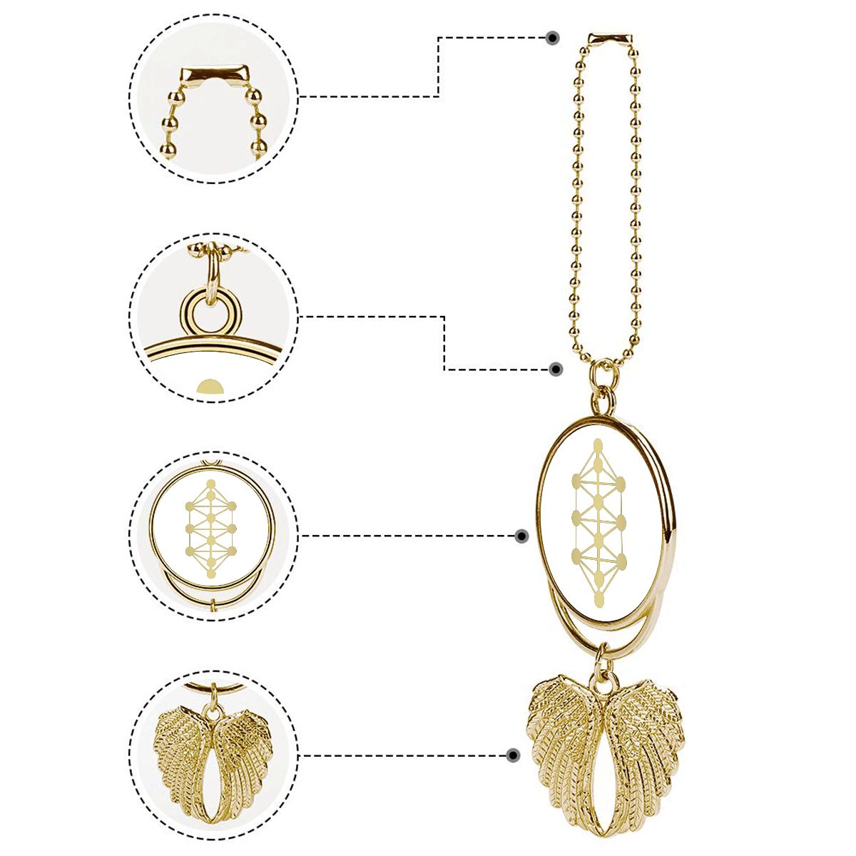 Angelic Human Kathara Grid Holographic Template Charm
