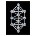 A sparkling 12-Tree Kathara Grid diamond painting kit featuring sacred geometry, iridescent crystals, and bio-spiritual alignment tools against a deep cosmic void