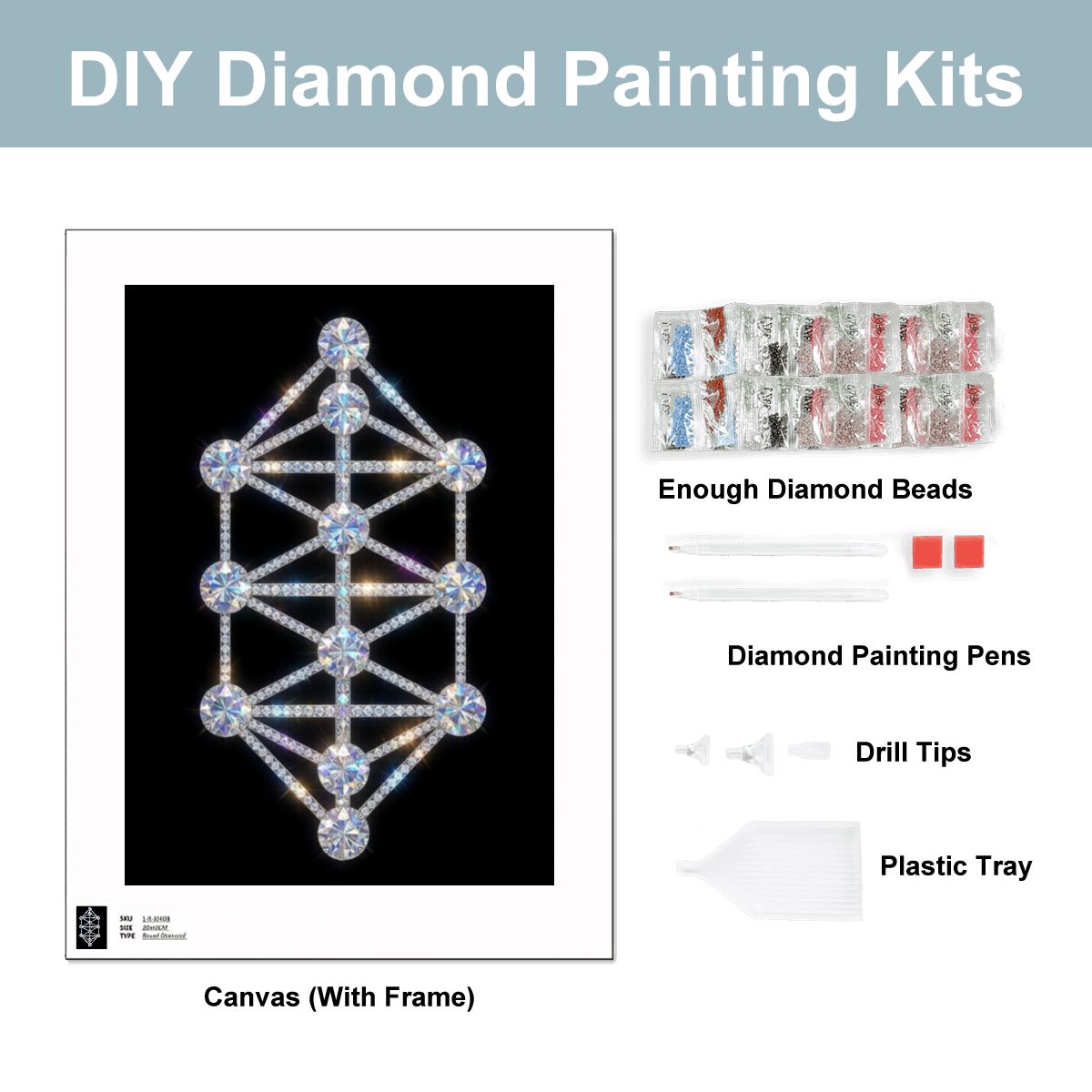 The Crystalline Kathara Grid ( 12"x16") Diamond Painting Kit