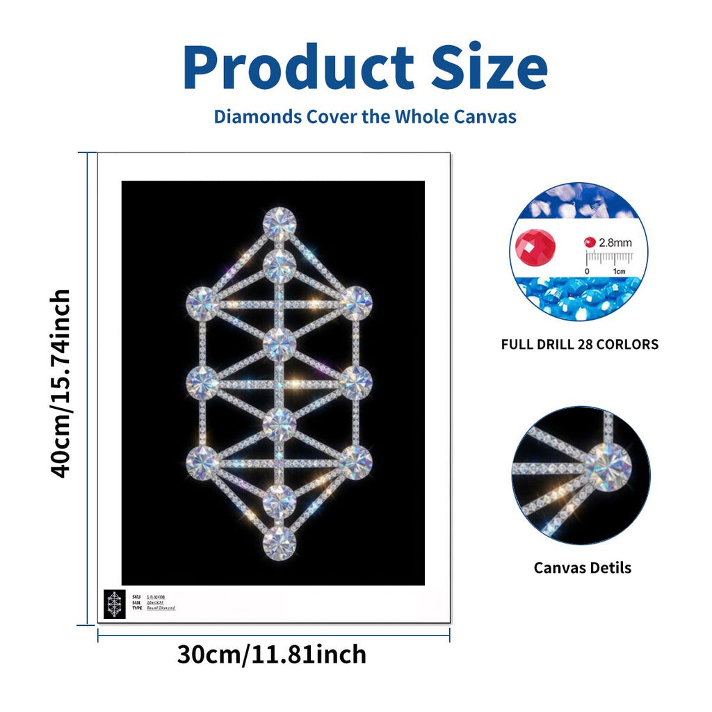 The Crystalline Kathara Grid ( 12"x16") Diamond Painting Kit